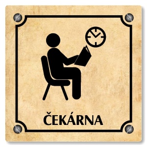 Čekárna, 118x118mm, pergamen, Kansas